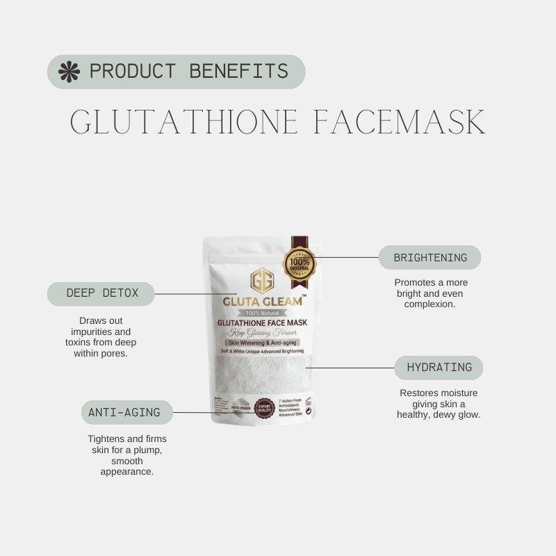glutathione face mask benefits Gluta Gleam Glutathione Face Mask