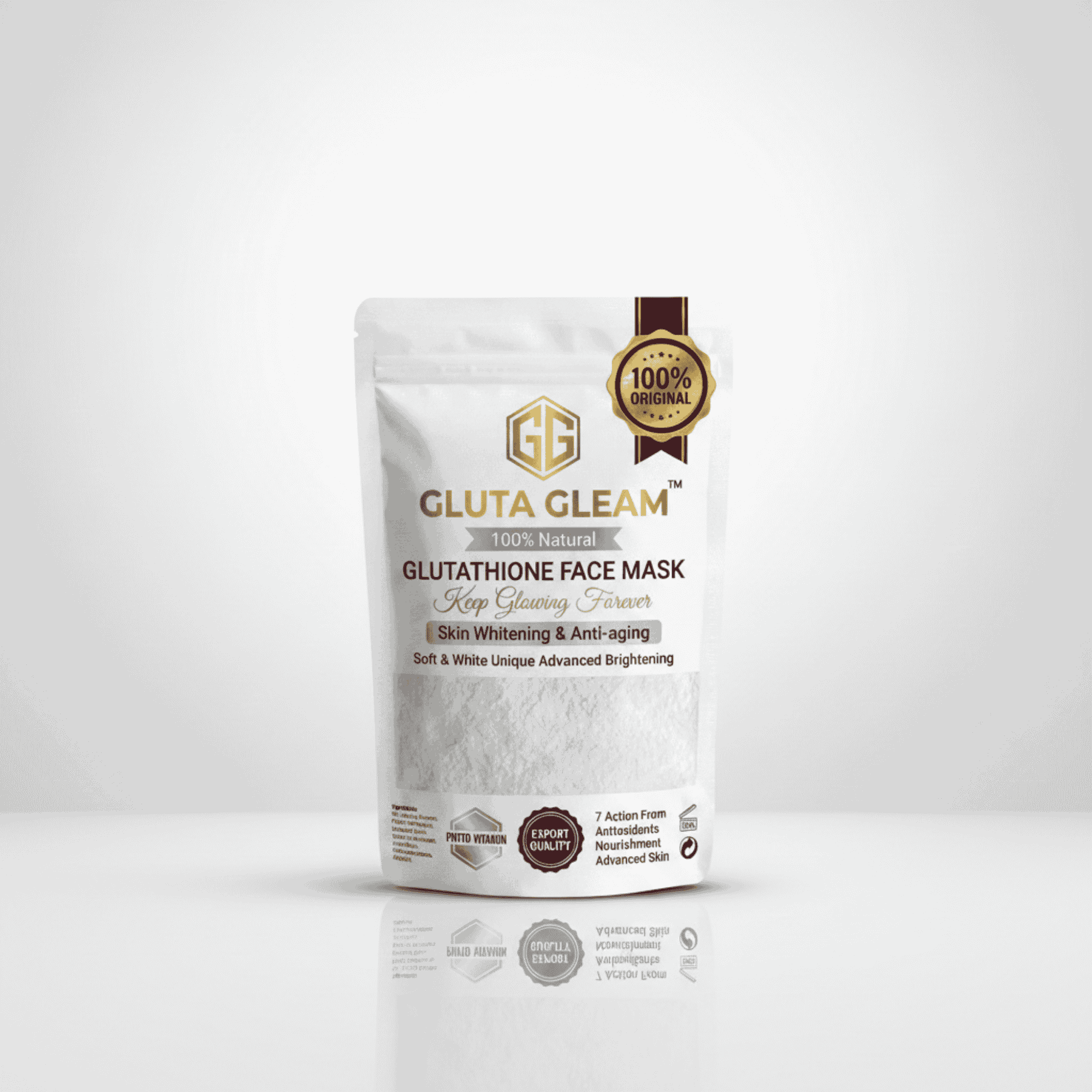 natural glutathione face pack Gluta Gleam Glutathione Face Mask